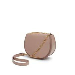 Cuyana Mini Chain Saddle Bag in Quartz (Soft Rose)